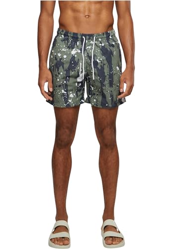 Urban Classics Herren Pattern Swim Shorts Badehose, White dot camo AOP, M von Urban Classics