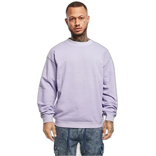 Urban Classics Herren Pigment Dyed Crew Neck Sweatshirt, Lavender, 5XL von Urban Classics