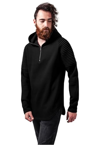 Urban Classics Herren Pleat Sleeves Terry Hoody Kapuzenpullover, Schwarz (Black 7), M EU von Urban Classics