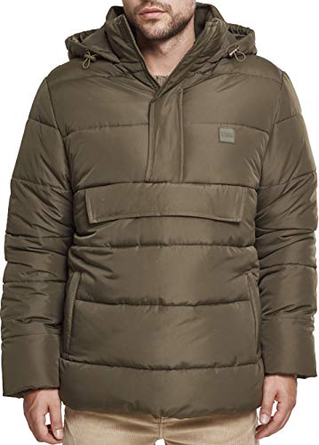 Urban Classics Herren TB2424-Pull Over Puffer Jacket Jacke, Grün (Dark-Olive 00551), L von Urban Classics