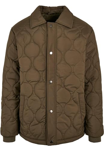 Urban Classics Herren Quilted Coach Jacket Jacke, Olive, XL von Urban Classics