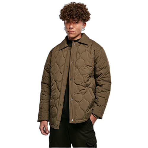 Urban Classics Herren Quilted Coach Jacket Jacke, Olive, XXL von Urban Classics