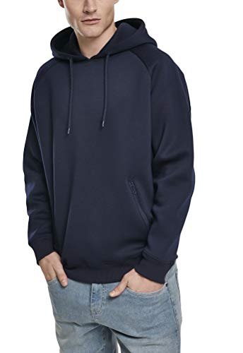 Urban Classics Herren Raglan Zip Pocket Crew Pullover, Blau (Midnight 01641), Medium (Herstellergröße: M) von Urban Classics