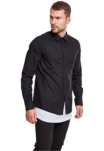 Urban Classics TB297 Checked Regular Fit Herren Freizeit Hemd,Mehrfarbig (blk/blk), Small von Urban Classics