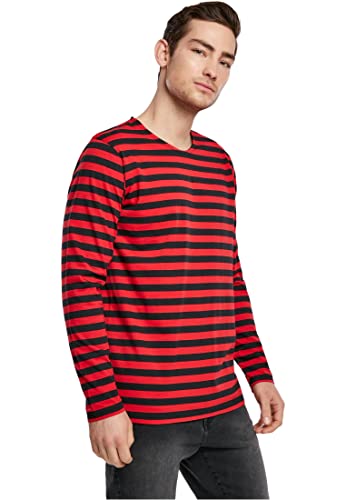Urban Classics Herren T-Shirt Regular Stripe LS, Langarm T-Shirt mit Querstreifenmuster für Männer, erhältlich, Größen S-5XL von Urban Classics