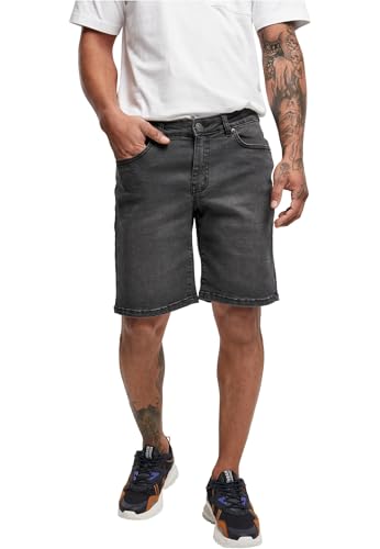 Urban Classics Herren Relaxed Fit Jeans Shorts, Real Black Washed, 42W EU von Urban Classics