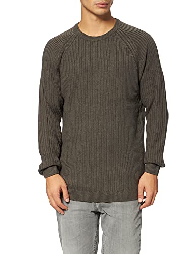 Urban Classics Herren Ribbed Raglan Sweater Sweatshirt, Blackbird, L von Urban Classics