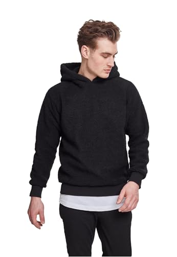Urban Classics Herren Sherpa Hoodie Kapuzenpullover,, per pack Schwarz (black 00007), Large (Herstellergröße: L) von Urban Classics