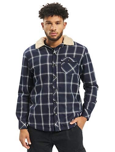 Urban Classics Herren Sherpa Lined Shirt Jacket Jeansjacke, Mehrfarbig (Navy/Wht 00159), XXX-Large (Herstellergröße: 3XL) von Urban Classics