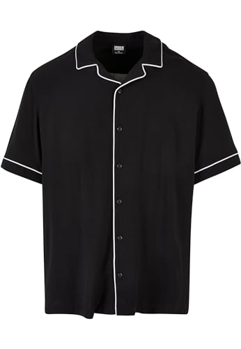 Urban Classics Herren Shirt Bowling Shirt Black 5XL von Urban Classics