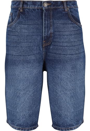 Urban Classics Herren Shorts 90`s Heavy Denim Shorts, Jeans-Shorts für Männer, Weites Bein, 3/4 Länge, new dark blue washed, 32 von Urban Classics