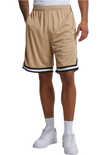Urban Classics Herren Shorts Stripes Mesh Shorts, lässige Mesh Shorts für Männer, Straight leg, unionbeige/black/white, L Urban Classics Herren Shorts Stripes Mesh Shorts, lässige Mesh Shorts für Männer, Straight leg, unionbeige/black/white, L von Urban Classics