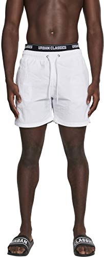 Urban Classics Herren Shorts Two in One Swim, Weiß Blk/Wht 00863, (Herstellergröße: XX-Large) von Urban Classics