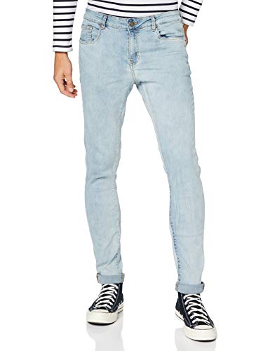 Urban Classics Herren Slim Fit Zip Jeans Hose, Lighter Washed, 30W / 32L von Urban Classics