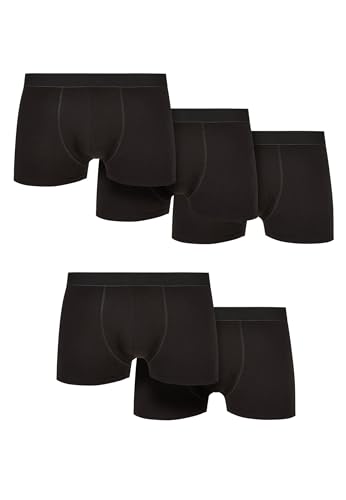 Urban Classics Herren Solid Organic Cotton Boxer Shorts 5-Pack Boxershorts, Black+Black+Black+Black+Black, 5X-Large von Urban Classics