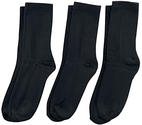 Urban Classics Herren TB1471-Sport 3-Pack Socken, Black, 35-38 von Urban Classics