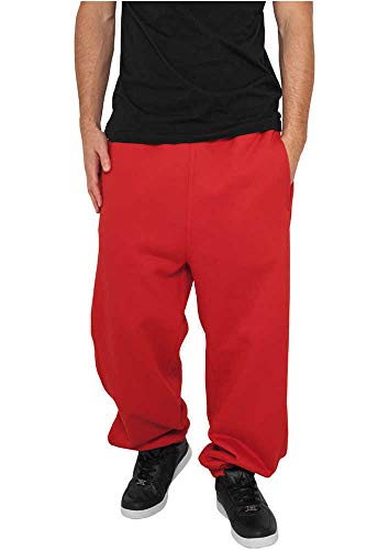 Urban Classics Herren Jogginghose Kordelzug Jogger Sporthose mit elastischem Bund Trainingshose mit elastischem Reißverschluss an, Rouge, XS von Urban Classics