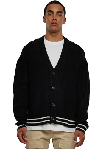 Urban Classics Herren Sporty Boxy Cardigan 4XL Black von Urban Classics