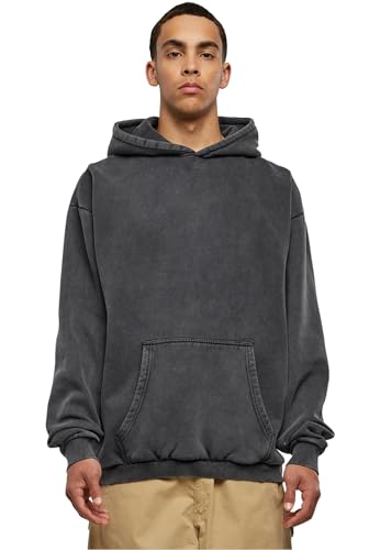 Urban Classics Herren TB6269-Stone Washed Hoody Kapuzenpullover, Black, 3XL von Urban Classics