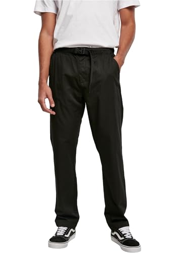 Urban Classics Herren Straight Leg Chino with Belt Hose, Black, 32 von Urban Classics