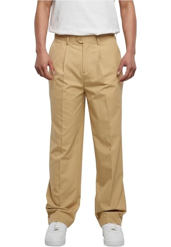 Urban Classics Herren Straight Pleat-Front Trousers unionbeige, 32 von Urban Classics