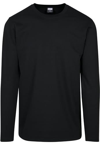 Urban Classics Herren Stretch Terry Longsleeve Langarmshirt, Schwarz (Black 00007), 4XL Große Größen EU von Urban Classics