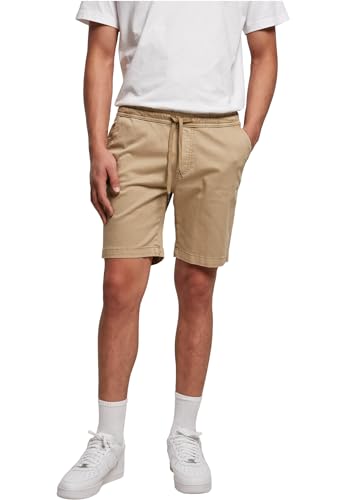 Urban Classics Herren Stretch Twill Joggshorts Klassische Shorts, unionbeige, 3XL von Urban Classics