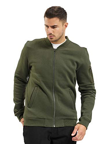 Urban Classics Herren Sweat Bomber Jacket Jacke, Grün (Olive 176), L EU von Urban Classics