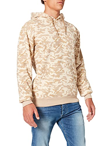 Urban Classics Herren Sweat Camo Bomber Hoody Kapuzenpullover, Mehrfarbig (beige camo 785), Medium von Urban Classics