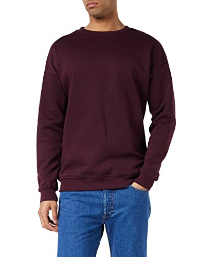 Urban Classics Herren Sweat Crewneck Pullover, Rot (Redwine 02243), XXXXX-Large (Herstellergröße: 5XL) von Urban Classics