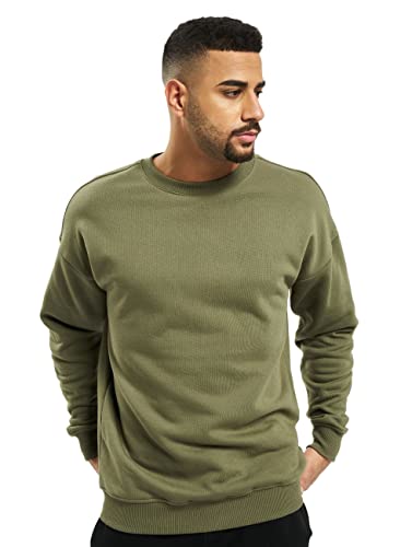 Urban Classics Herren Sweat Crewneck Pullover, olive, XS von Urban Classics