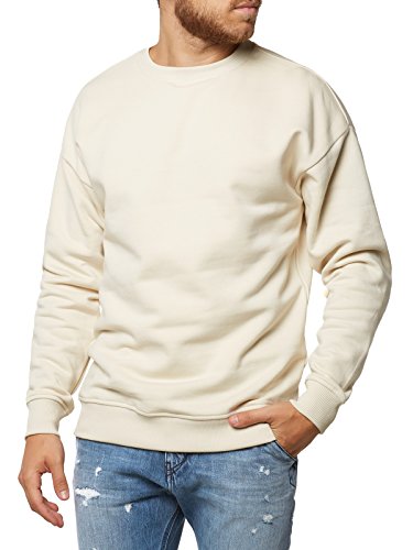 Urban Classics Herren Crewneck Sweatshirt, Off-White (Sand 208), S von Urban Classics