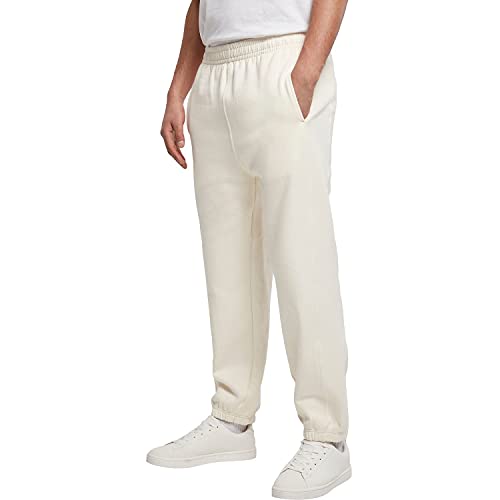 Urban Classics Herren-Jogginghose mit Kordelzug, Sporthose mit elastischem Bund, Trainingshose, elastischer Reißverschluss, Whitesand, 4XL von Urban Classics