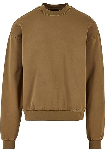 Urban Classics Herren TB6321-Acid Washed Crew Sweatshirt, summerolive, S von Urban Classics