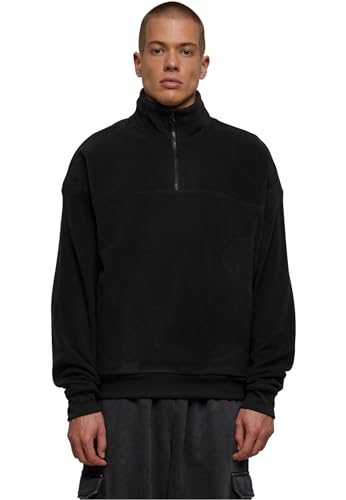 Urban Classics Herren TB5932-Basic Polar Fleece Troyer Sweatshirt, Black, 3XL von Urban Classics