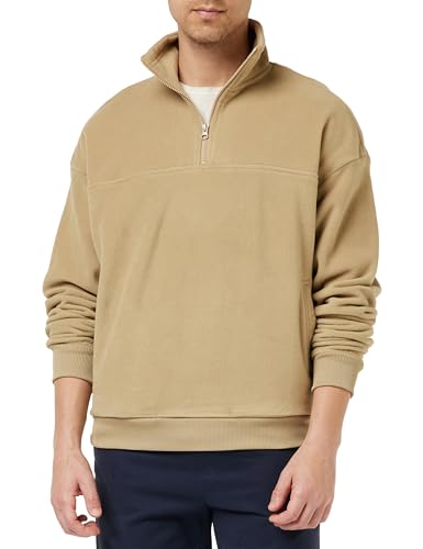 Urban Classics Basic Polar Fleece Troyer Männer Sweatshirt Sand M 100% Polyester Basics von Urban Classics