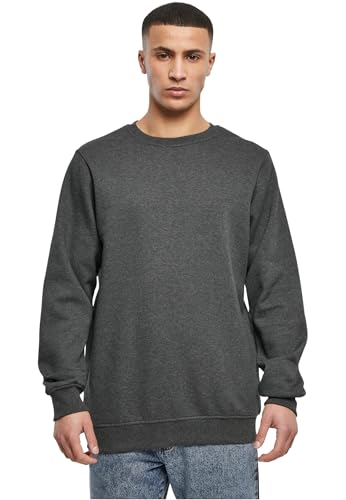 Urban Classics Herren Basic Terry Crew Sweatshirt,, per pack Grau (charcoal 00091), Medium (Herstellergröße: M) von Urban Classics