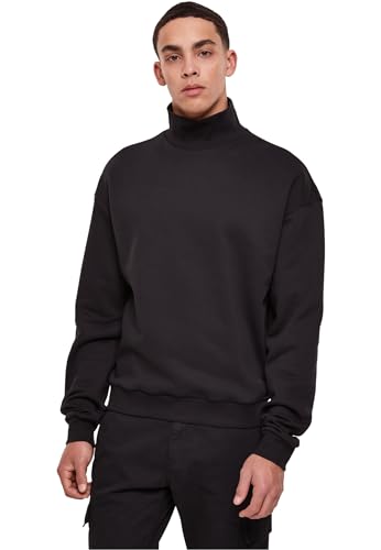 Urban Classics Herren TB6320-High Rib Neck Crew Sweatshirt, Black, 3XL von Urban Classics