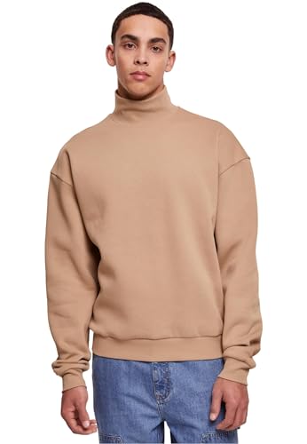 Urban Classics Herren TB6320-High Rib Neck Crew Sweatshirt, warmsand, L von Urban Classics