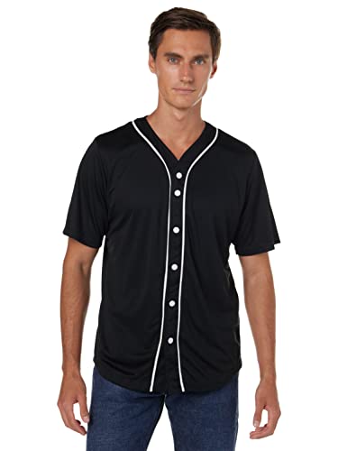 Urban Classics Herren Baseball Mesh Jersey T-Shirt, blk/wht, L von Urban Classics