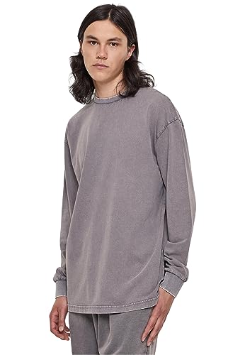 Urban Classics Herren T-Shirt Heavy Boxy Acid Wash Longsleeve Asphalt XL von Urban Classics