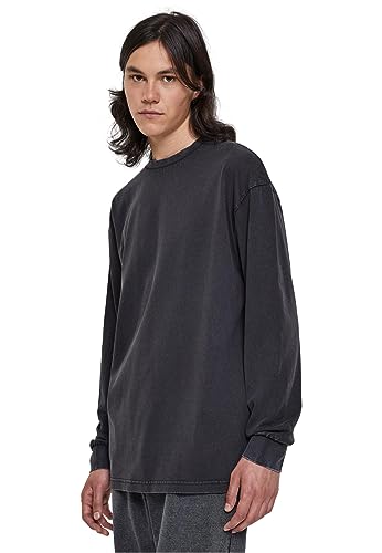 Urban Classics Herren T-Shirt Heavy Boxy Acid Wash Longsleeve Black 4XL von Urban Classics