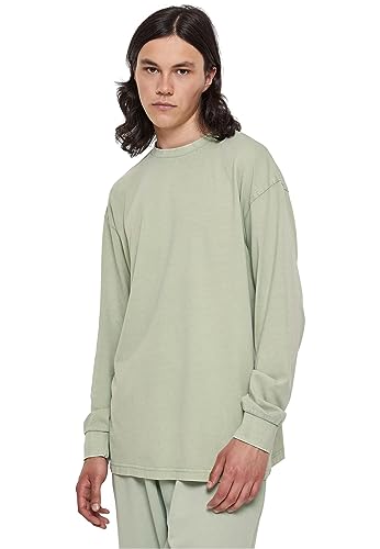 Urban Classics Herren T-Shirt Heavy Boxy Acid Wash Longsleeve vintagegreen 4XL von Urban Classics