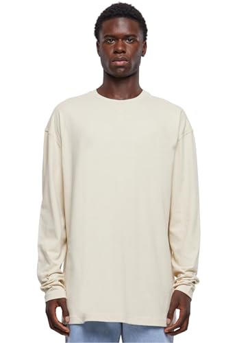 Urban Classics Herren TB6372-Oversized Open Edge Longsleeve T-Shirt, Sand, 3XL von Urban Classics