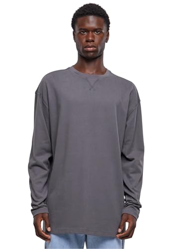 Urban Classics Herren TB6372-Oversized Open Edge Longsleeve T-Shirt, darkshadow, L von Urban Classics