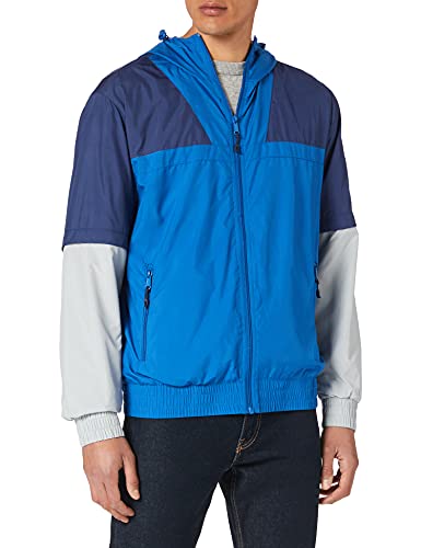 Urban Classics Zip Away Track Jacket, sportyblue/lightasphalt, L von Urban Classics
