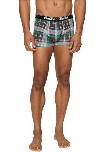 Urban Classics Herren TB4417-Organic Boxer Shorts 5-Pack Boxershorts, plaidaop+Jasper+Cherry+blk+blk, 3XL von Urban Classics