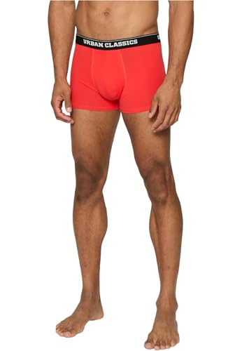 Urban Classics Herren Unterhosen Organic X-Mas Boxer Shorts 3-Pack Nicolaus AOP+treegreen+popred XXL von Urban Classics