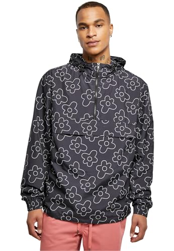 Urban Classics Herren Jacke Flower AOP Pull Over Jacket blackflower 5XL von Urban Classics