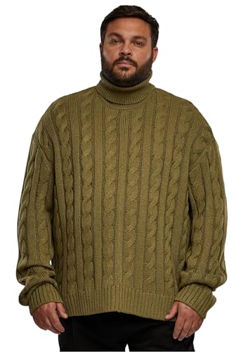 Urban Classics Herren Sweatshirt Boxy Roll Neck Sweater tiniolive XXL von Urban Classics